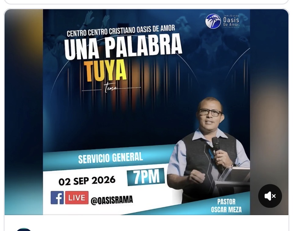 Pastor Oscar Meza compartiendo la Palabra